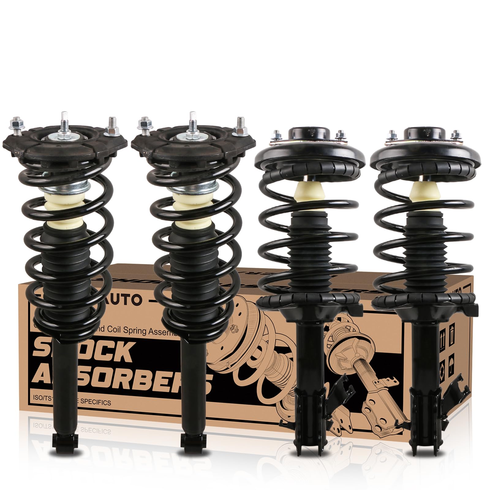 Photo 1 of ****************MISSING 2 STRUTS***************
KUIPERAUTO Front+Rear Complete Struts shocks Assembly w/Coil Spring 171461 171462 171327 Compatible for 2002-2003 Nissan Maxima Compatible for 2002-2004 Infiniti I35 Shock Absorbers Replacement 4PCS