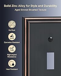 TREEWELL 4-Pack Single Toggle Light Switch Cover