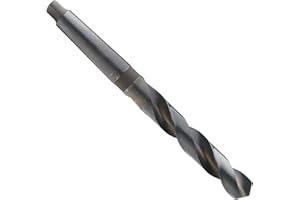 CHICAGO-LATROBE Chicago Latrobe 110 High-Speed Steel Taper Shank Drill Bit, Black Oxide Finish, #3 Morse Taper Shank, 118 Degree Conventional Point, 1" Size