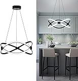 Mayful Modern LED Chandelier, Black Pendant