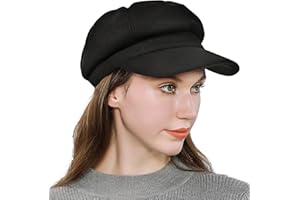 DSIA ZAMUR Women’s Newsboy Cap Wool Blend Retro Solid Color Girls Fashion Gatsby Cabbie Visor Beret Hat