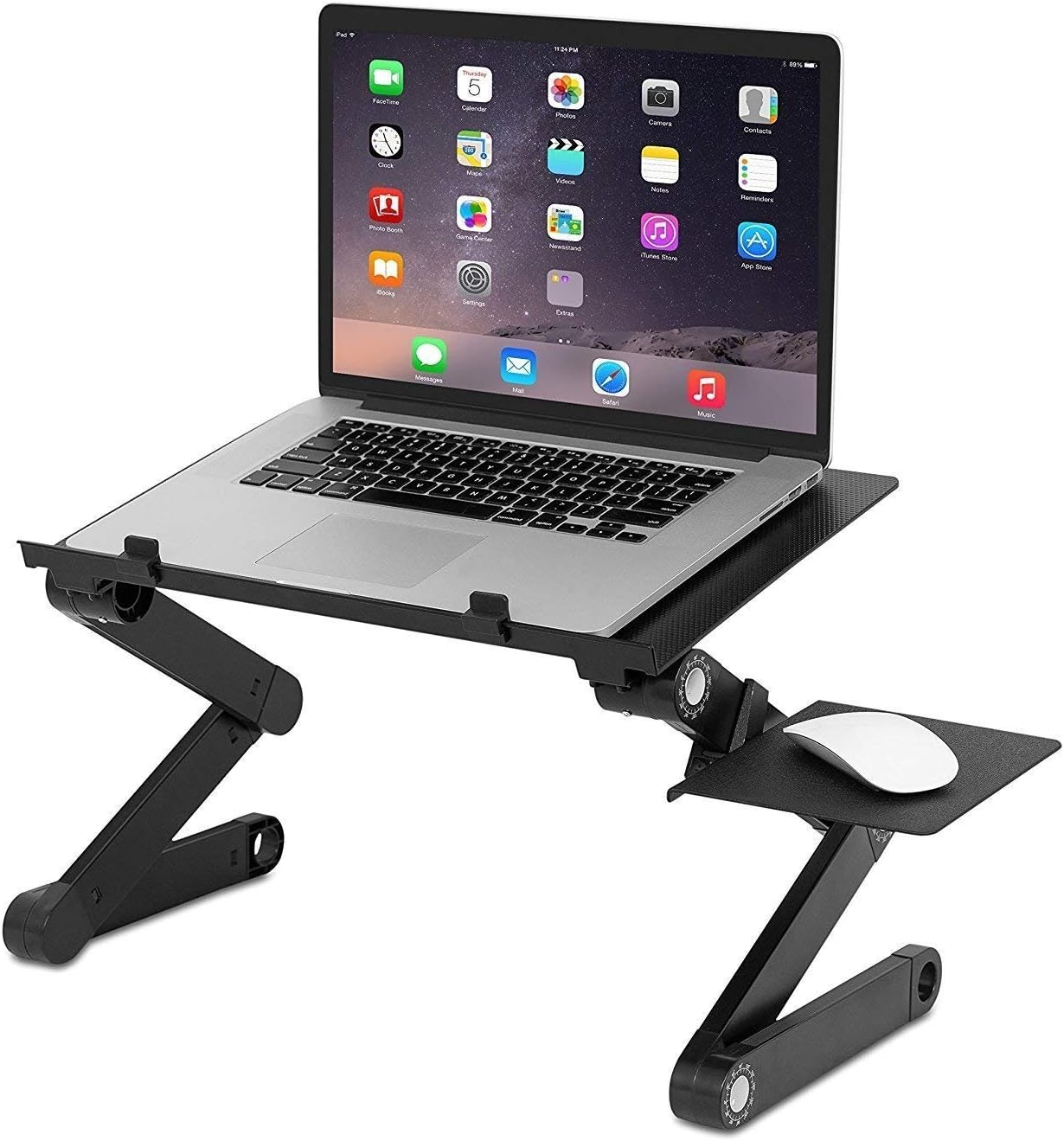 LWVAX®High Selling T8 Adjusting Laptop Foldable Desk Notebook Table Folding Drawin Board W/Cooling Fan -Black