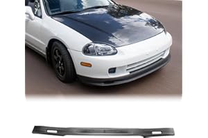 FREEMOTOR802 Compatible With 1993-1997 Honda Del Sol Front Bumper Lip, JDM Style Black PU Spoiler Guard Splitter Valance Chin