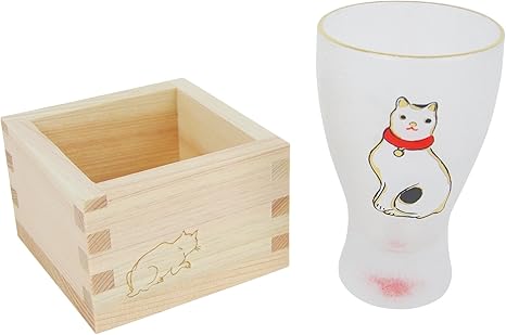 Amazon Co Jp アデリア 江戸猫ぐらす 枡酒グラス ねこぐらす 100ml ねこ 6615 ホーム キッチン