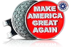 wolph American Golf Ball Marker - Magnetic Hat Clip – Funny Golf Gifts, Golf Accessories for Men Women – Premium Iconic Red, Easy to Spot