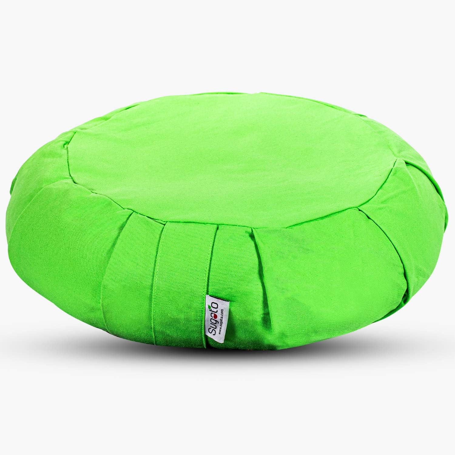 Hochwertiges, ovales Meditationskissen mit Mungobohnen Füllung Boden