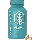 Terra Health Essentials Acid Relief - Plant Based Digestive Support Supplement for Comfortable Gut Function - Lemon Balm, Slippery Elm, Aloe Vera, DGL Licorice - 60 Capsules