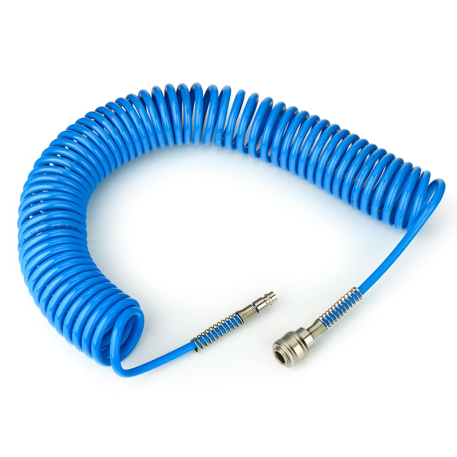 ERGAOBOY 1Pcs 8mm Polyurethane Air Compressor Hose, 10m Blue Retractable Hose, Quick Coupler