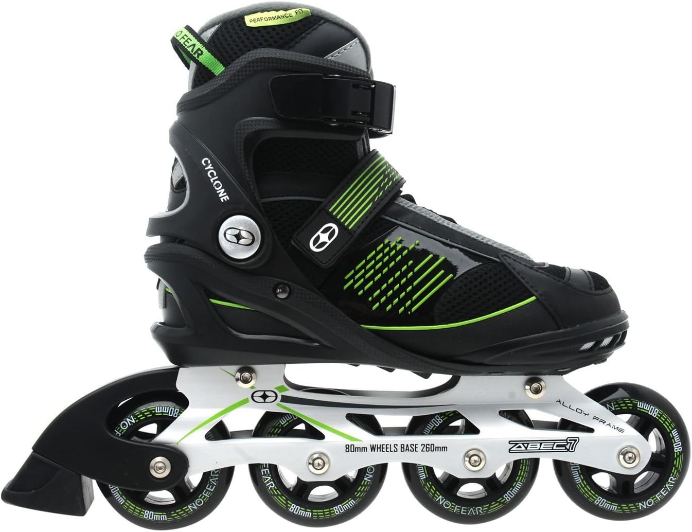 No Fear Mens Cyclone Inline Skates Roller Blades Four Wheel Sports