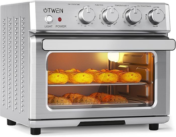 OTWEN Air Fryer Toaster Oven, Convection Oven Countertop, Roaster Oven 24 Quart, 7-In-1 Stainless Steel Airfryer 360 Oven.1700w Air Fryer With LED Light,Convection Roaster with Rotisserie & Dehydrator