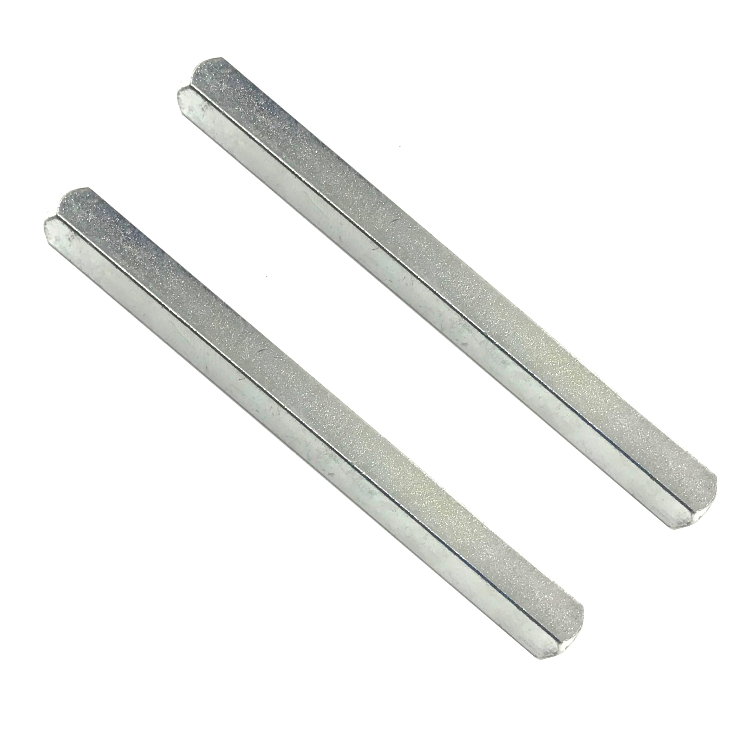 Door Handle Spindle Bar for Windows and Doors, Silver Finish, Pack of 2 (8mm x 90mm)