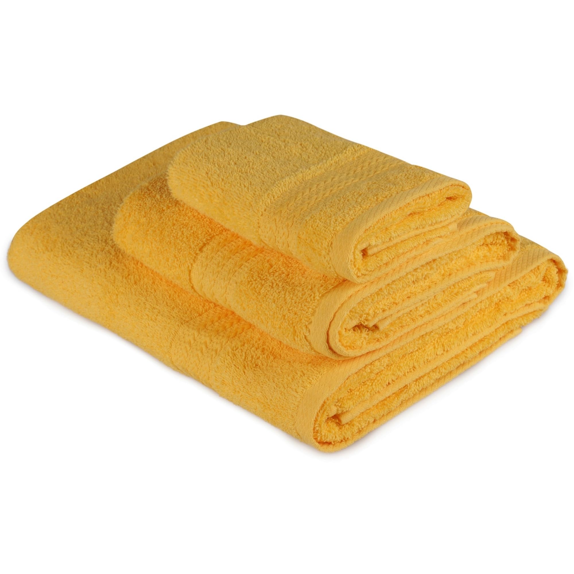 WELL HOME MOBILIARIO & DECORACIÓN 3 Piece Dark Yellow Towel Set