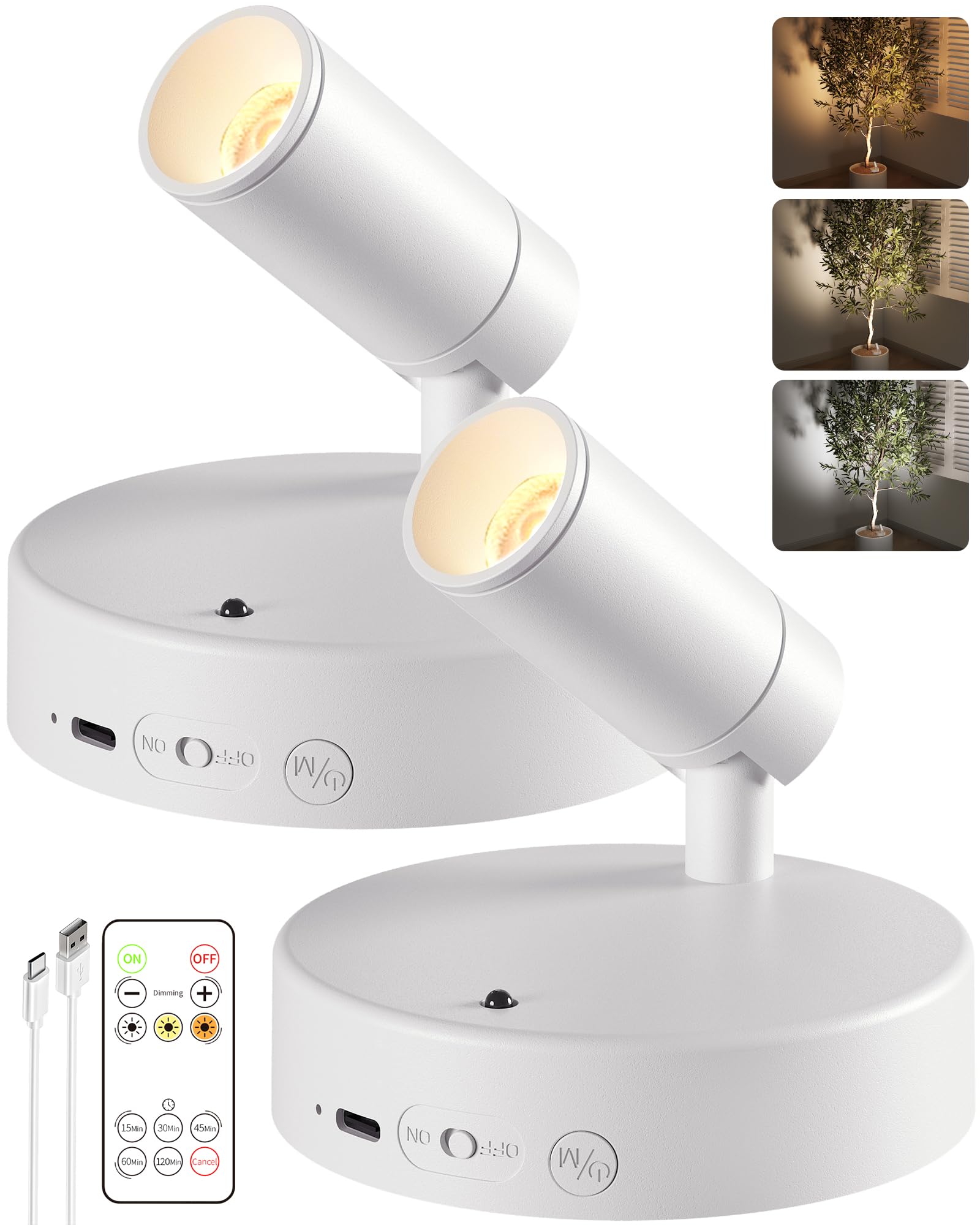 EZVALO Spot Lights Indoor,5500mAh Rechargeable