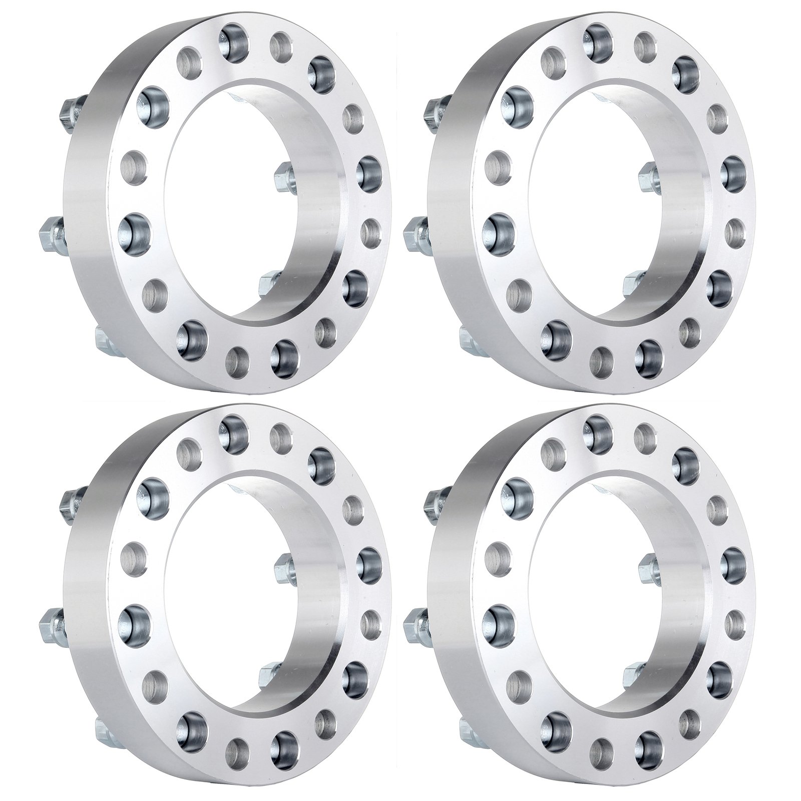 ECCPP 8x170 Wheel Spacers 8 lug 1.5 inch 8x170mm to 8x170mm(125 mm) fits for Ford F-250 F-350 Excursion Powerstroke 1999 2000 2001 2002(14x2 Studs & LUG Nuts 4X 8 lug)
