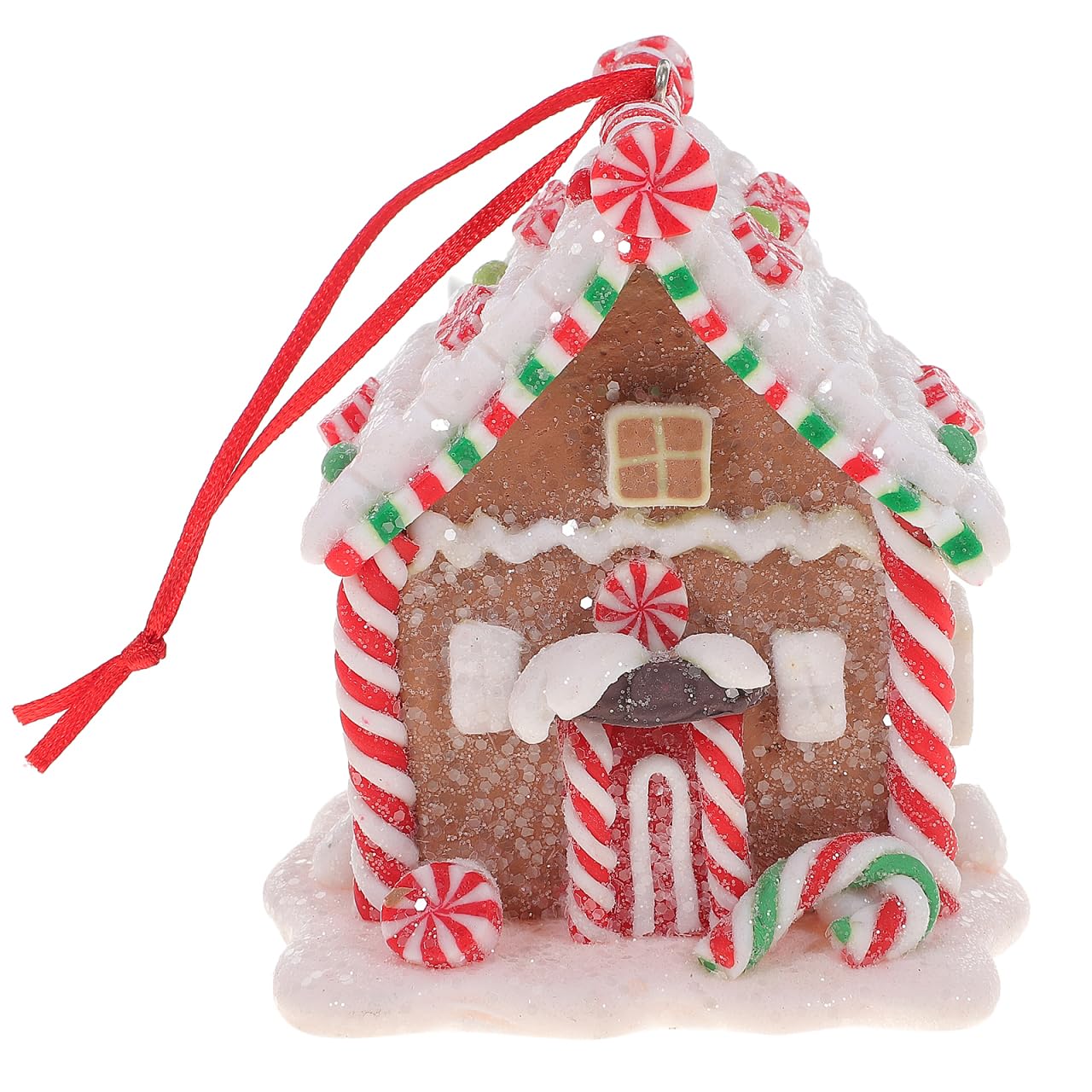 Toddmomy Christmas Gingerbread House Ornaments Resin Christmas Hanging Ornaments for Tree Holiday Party Home Decoration