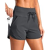 Soothfeel Women's Running Athletic Shorts with Zipper Pocket 3" Quick Dry Gym Workout Shorts for Women with Liner