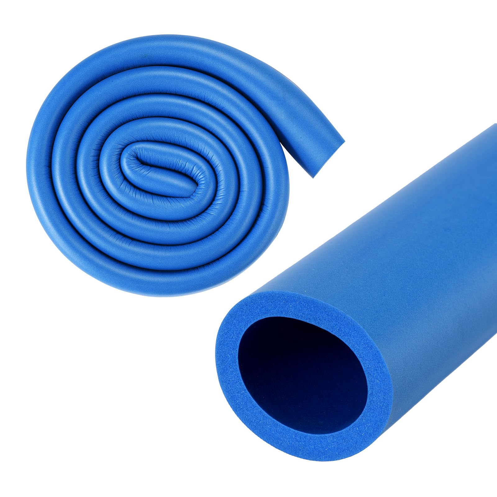 M METERXITY Pipe Insulation Foam Tube, 32mm ID 44mm OD 1m Length, Soft Flexible Pipe Foam Insulation for Handle Grip Support/Guitar Stand/Roof Racks [Blue]