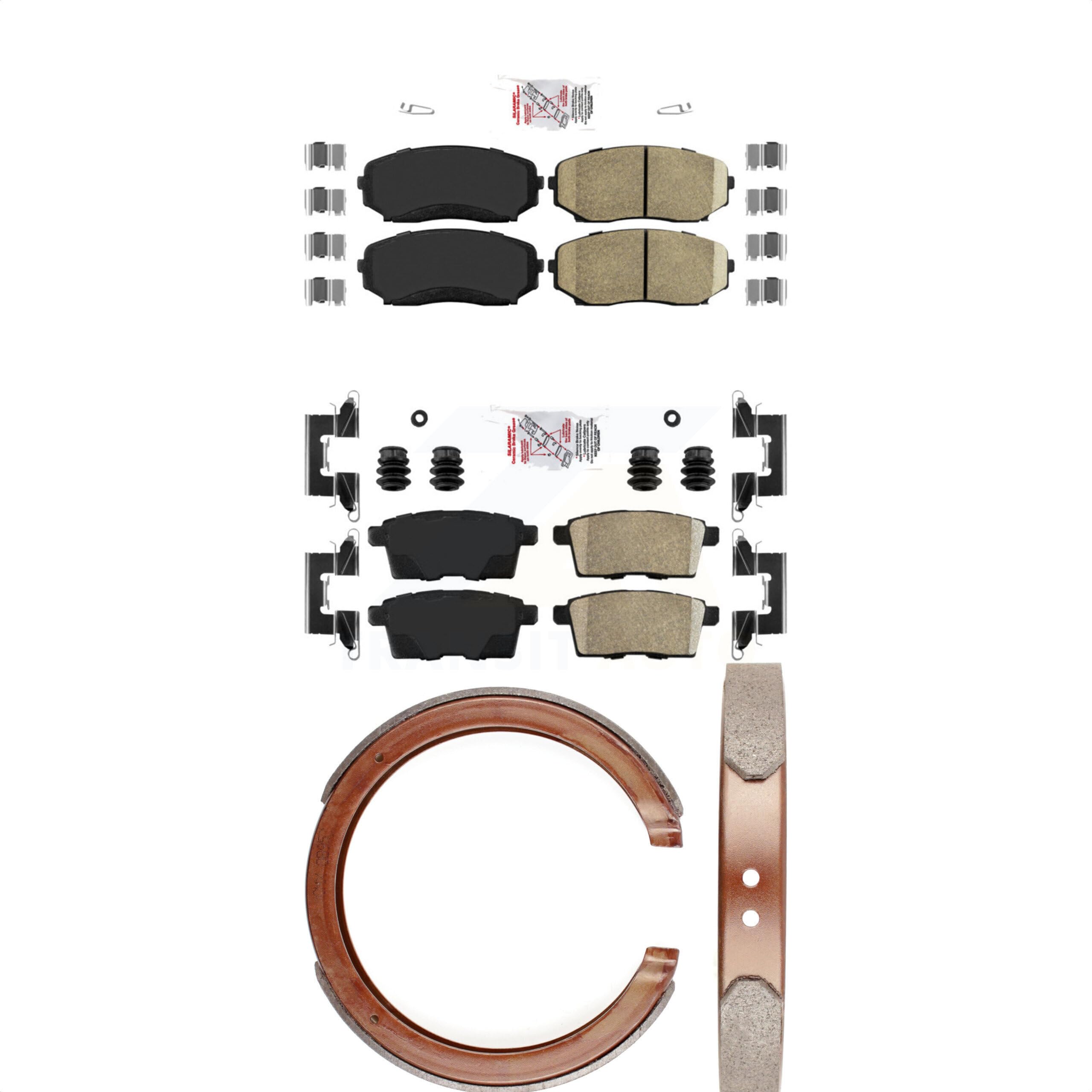 Transit Auto Front Rear Ceramic Disc Brake Pads Kit