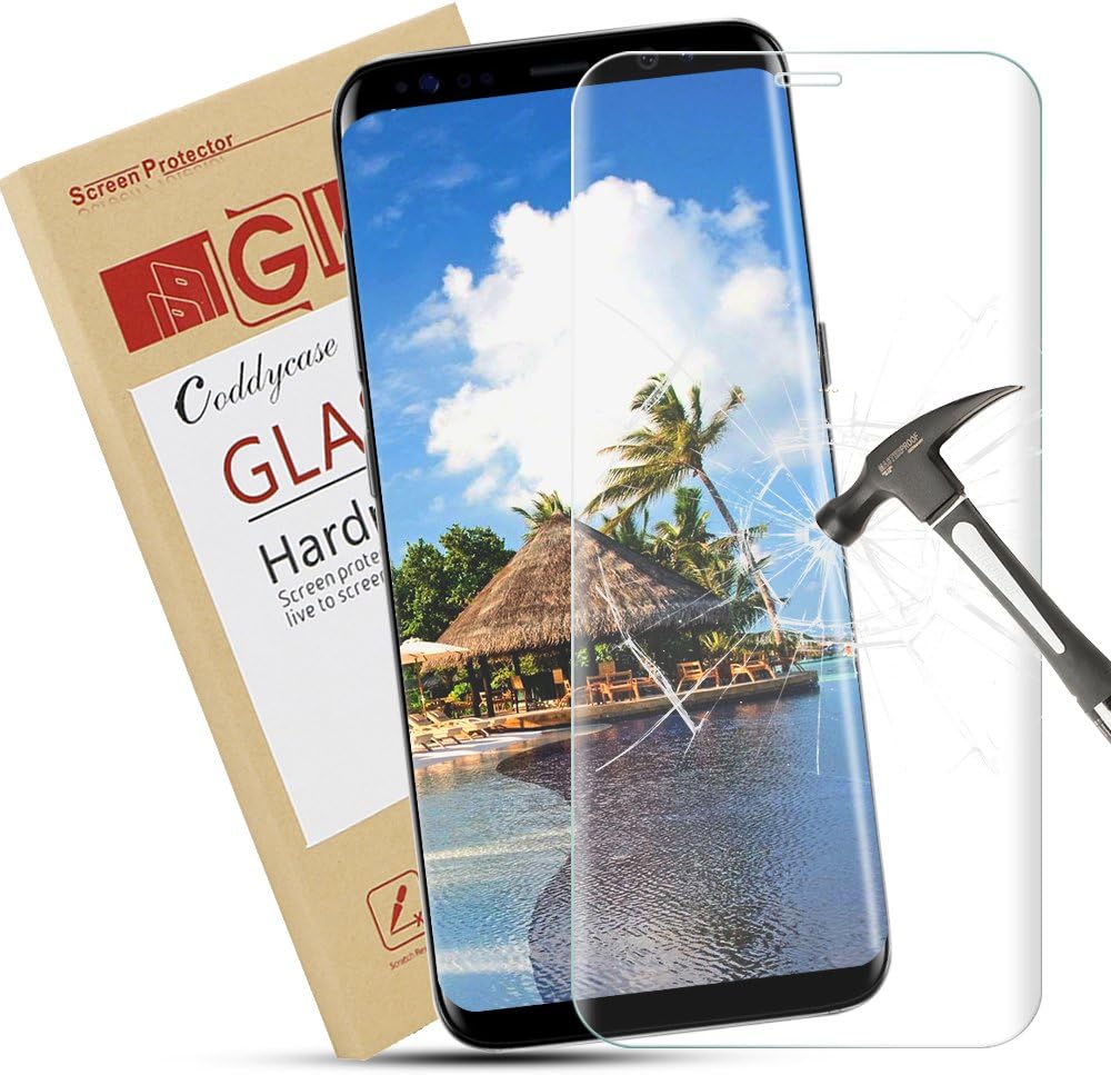 Galaxy S8 Plus Screen Protector,Coddycase Galaxy S8 Plus Tempered Glass,[Case Friendly],Anti-Fingerprint, Bubble Free,Full Coverage Screen Protector Glass for Samsung Galaxy S8 Plus (1 Pack)