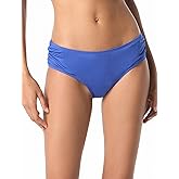 Michael Kors Womens Solid Shirred Bikini Bottom