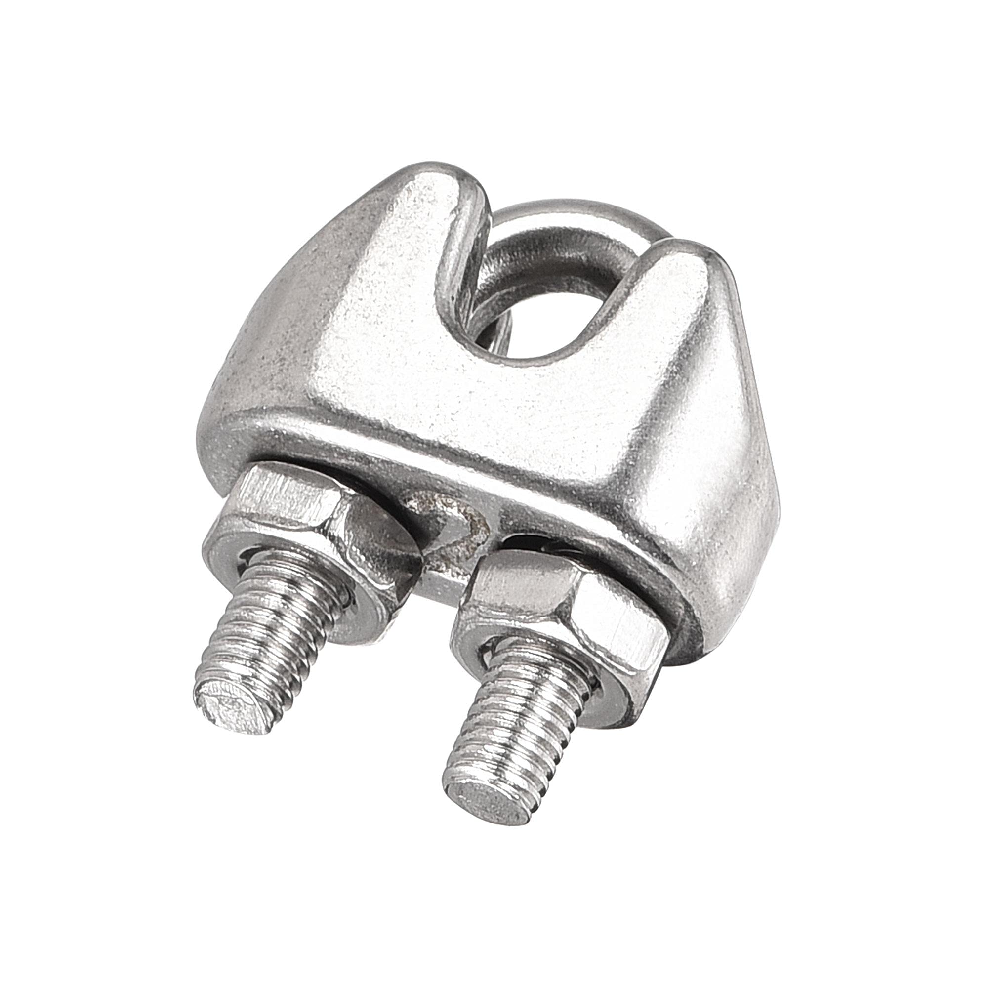 sourcing map Wire Rope Clip Clamp M2 316 Stainless Steel for 2mm Diameter Cable, Pack of 8