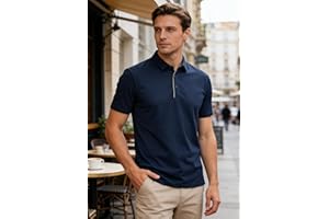 Mens Golf Shirt Moisture Wicking Short Sleeve Casual Polo Lightweight Fashion T-Shirts