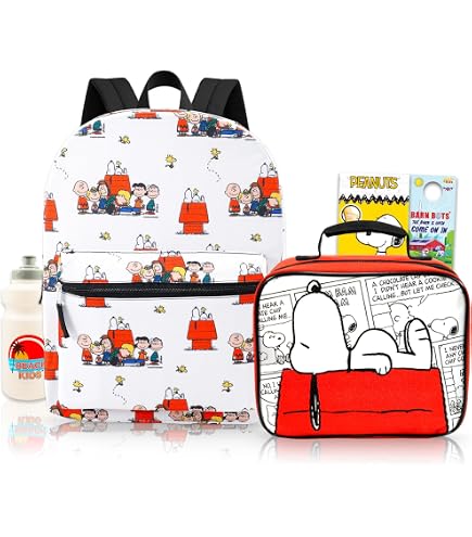 Amazon.com | Peanuts Snoopy Backpack and Lunch Box Set for Kids