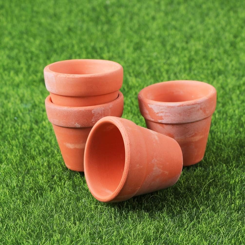 Yardwe 12 Pcs Mini Small Succulent Clay Ceramic Plant Pots Nursery Pot Terracotta Pot for Wedding Favor Plants Crafts (3x3cm) - Image 4