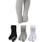 EPEIUS Baby Tights Baby Girls Non-Slip Plain/Ribbed Leggings Seamless Cotton Stockings Pantyhose Newborn Infant Toddler