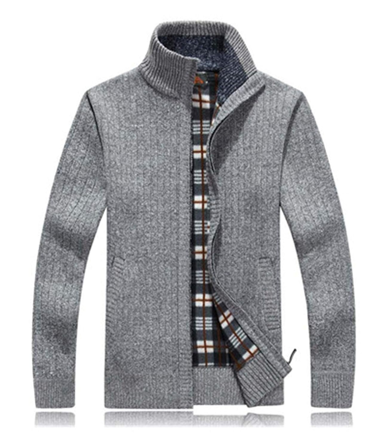 Men Men Casual Striped Thick Cardigan 