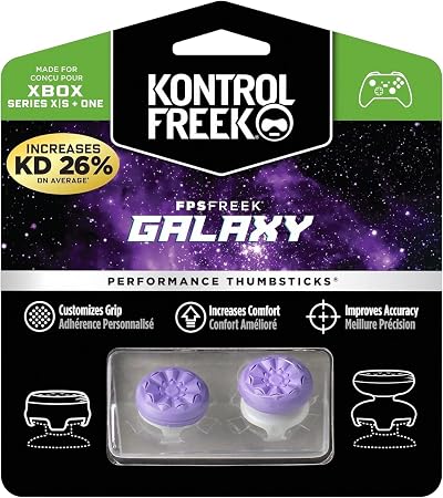 KontrolFreek Galaxy Purple FPS Freek for Xbox One Series X Controller 2 Sticks