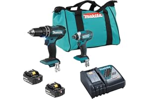 Makita DLX2131X5 18V LXT Cordless 2-Tool Combo Kit with 2 Batteries (3.0 Ah), Rapid Charger & Tool Bag