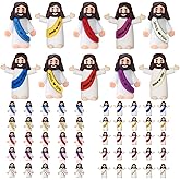 Corzeergi 100 Pcs Little Jesus Figures, Mini Jesus Figurines in Bulk, Small Jesus Loves You Figures, Miniature Baby Jesus Resin to Hide, Pocket Gifts