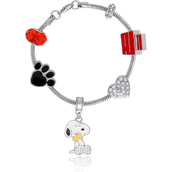Amazon.com: Peanuts Charm Bracelet for Women, 7