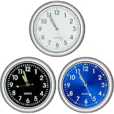 YOUNGFLY Small Luminous Analog Clock Stick On for Car Dashboard | Tiny Quartz Timepiece, Battery Operated, Fits Bike, Boat, Motorcycle, Vehicle &amp; Home