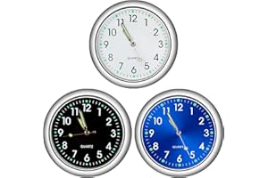 YOUNGFLY Mini Car Clock, Luminous Tiny Analog Clocks for Bike Boat Motorcycle Home Vehicle