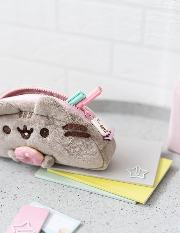 Groupo Erik - Trousse Peluche Pusheen 20x10x5 cm - sous Licence Officielle, Trousse Scolaire Enfant, Collège ou Lycée - Fournitures Scolaires, Matériel Scolaire