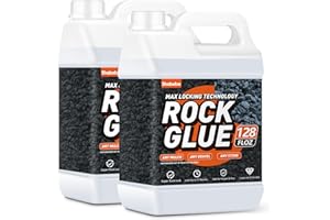 SHABEBE Rock Glue, Mulch Glue 2Gallon Long-Lasting Dries-Clear Strong Pea Gravel Binder for Pebble Fast-Drying Pebble Glue&Gravel Hold Mulch for Landscaping, Pine Straw, Outdoor Strong Stone Hold