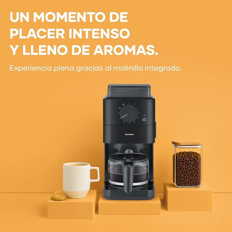 Máquina de Café com filtro e moinho, preto