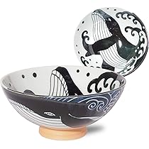 超希少　ブルーウィローパターンのミニセット（日本製） Amazon.com: Minorutouki Rice Bowl Extra Large White Wave