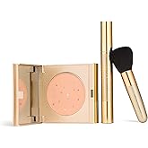 Jerome Alexander MagicMinerals Pressed Mineral Powder Set with Mirror Compact, Extending Lash Mascara, Professional Stubby Brush & Blending Sponge (Medium)