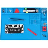 STREBITO Soldering Mat Electronics Repair Mat, Silicone Work Mat 13.8"x9.9" | Heat Resistant 932&deg;F, Magnetic Mat for Screws and Tools, Solder Mat Silicone Pad for Laptop, Watch, Phone, Eyeglass, Knife