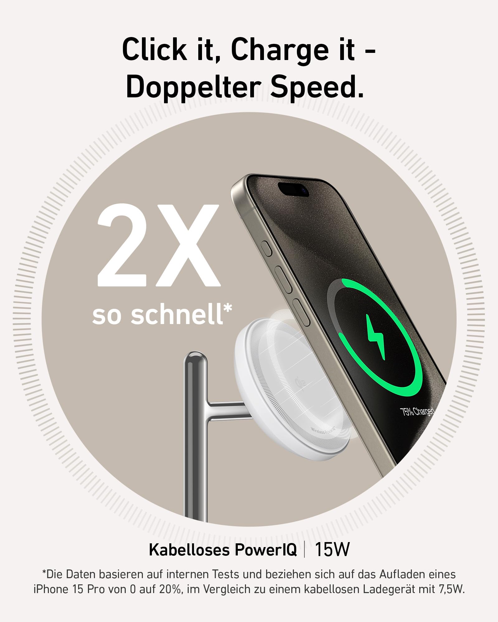 Anker MagGo 3-in-1 Kabellose Ladestation, 15W kabelloser Ladeständer, MagSafe-kompatibel, Qi2-zertifiziert, für iPhone 17/16/15/14 Serie, AirPods Pro, Apple Watch Ultra (Mit USB-C Netzteil und Kabel) 2