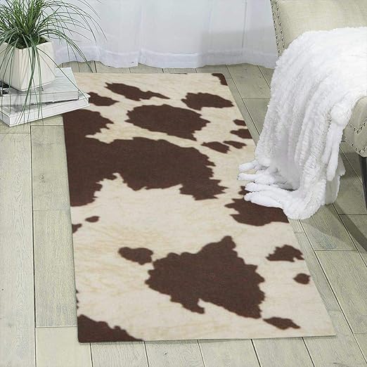 Cow Fur Print Printed Area Rug Hallway Runner Rug Living