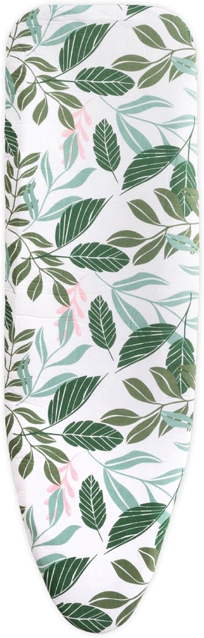 Addis Ironing Board Cover Large 123x39cm Forest Green Leaf Cotton
