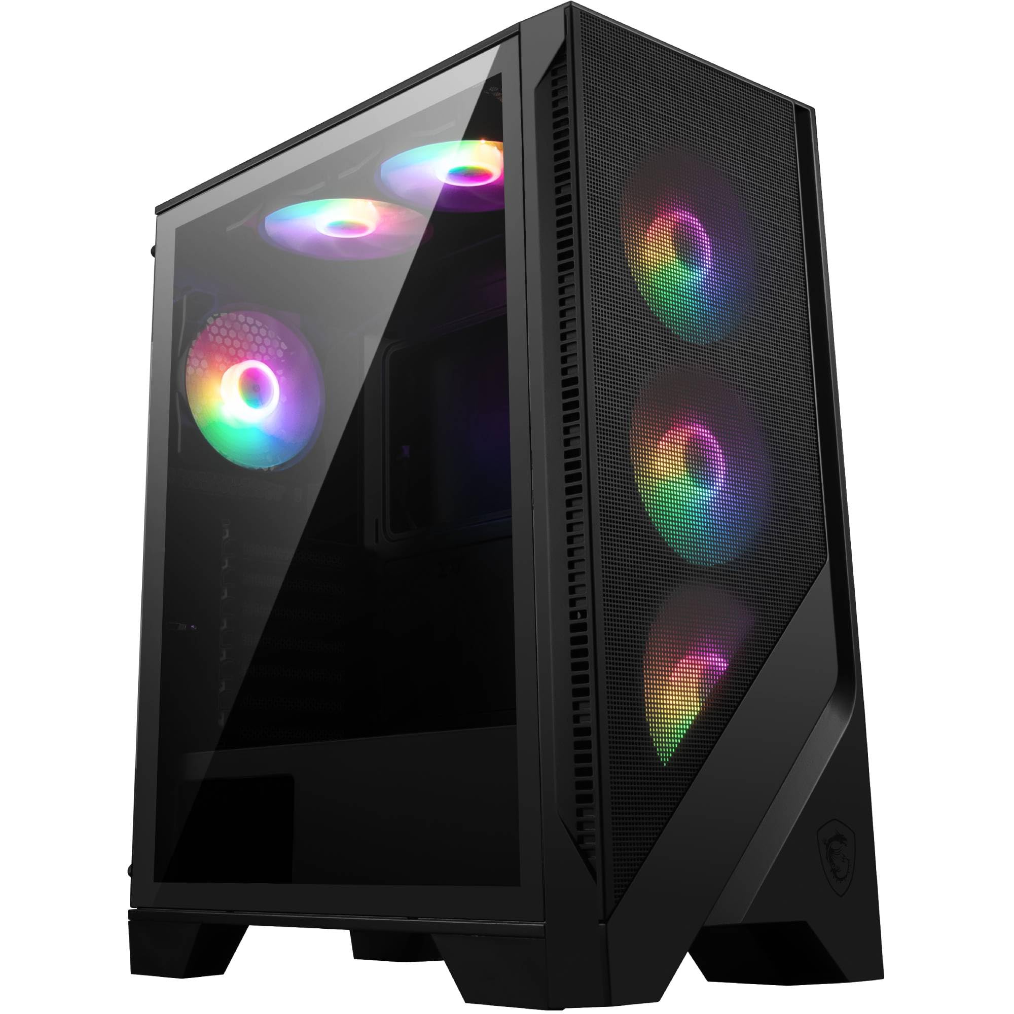 Msi Mag Forge 120A Airflow Mid-Tower Pc Case - Atx Capacity, Up To 330Mm Rtx 40 Gpu Support, 6 X 120Mm Argb Fans, Magnetic Dust Filters, Tempered Glass, 1-6 Argb Control Board, Usb 3.2 Gen 1 Type-A