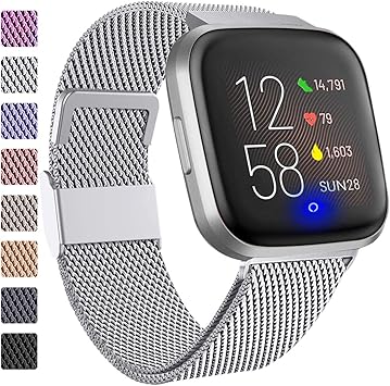 fitbit versa stainless steel mesh band