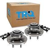 TRQ Front Left and Right Wheel Bearing and Hub Assembly Set 2 Piece Compatible with 2017-2020 Ford F-150 Raptor