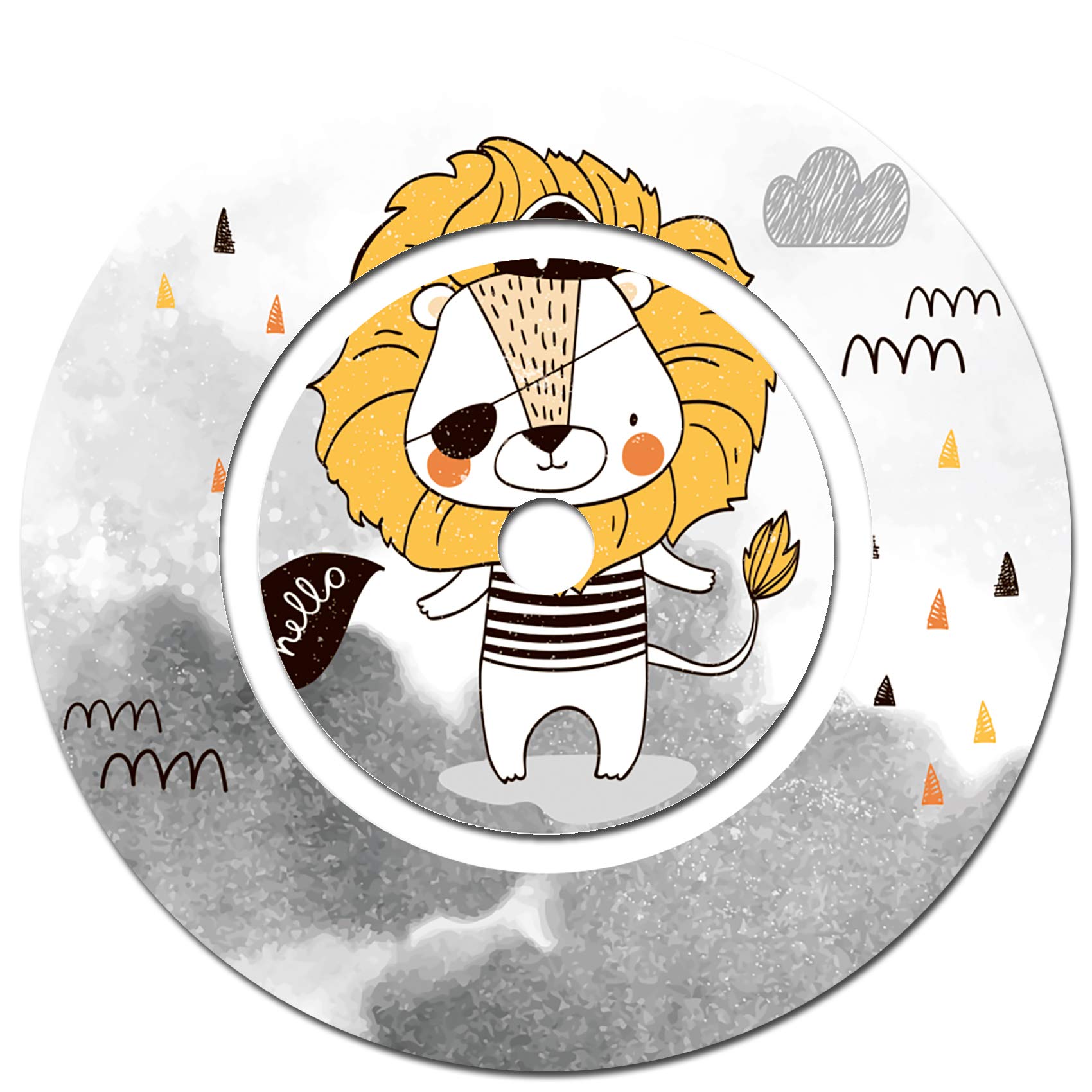 yabaduu Protective Film for Tonie Charging Station, Design Sticker Cover, Child-Friendly, Perfect Fit, Self-Adhesive Film, Accessories for Children Toys, Y046 (No. 5 Lion) โ image 1