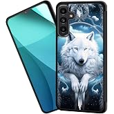 ZQLPLZR for Galaxy A15 5G Case,Tire Anti-Skid Edges Cute Design Shockproof Bumper Full Protection Black Back Cover for Samsung Galaxy A15 5G 6.5 Inch,Dream Catcher Wolf
